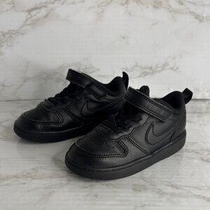 Nike Court Borough Low 2 (TD) sneakers triple black size 8C